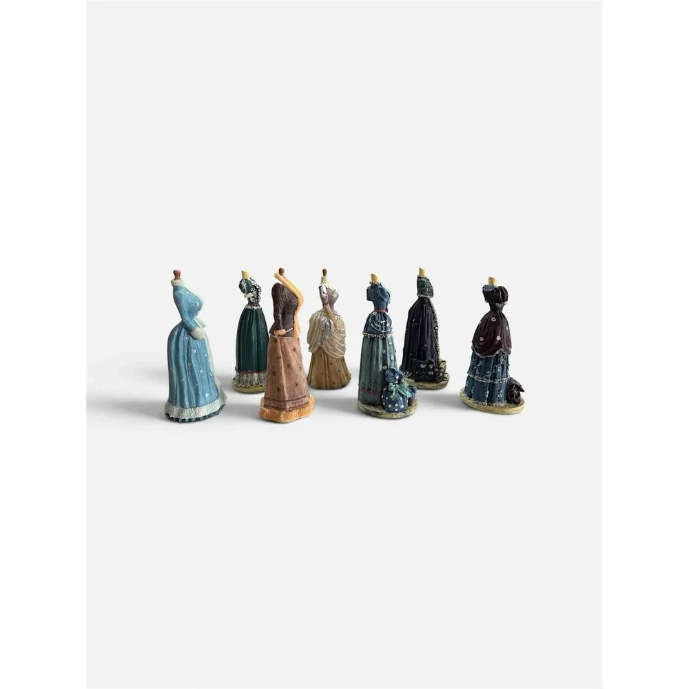 Vintage Victorian Style Miniature Dress Form‎ Figurine Set of 7 26-05-22